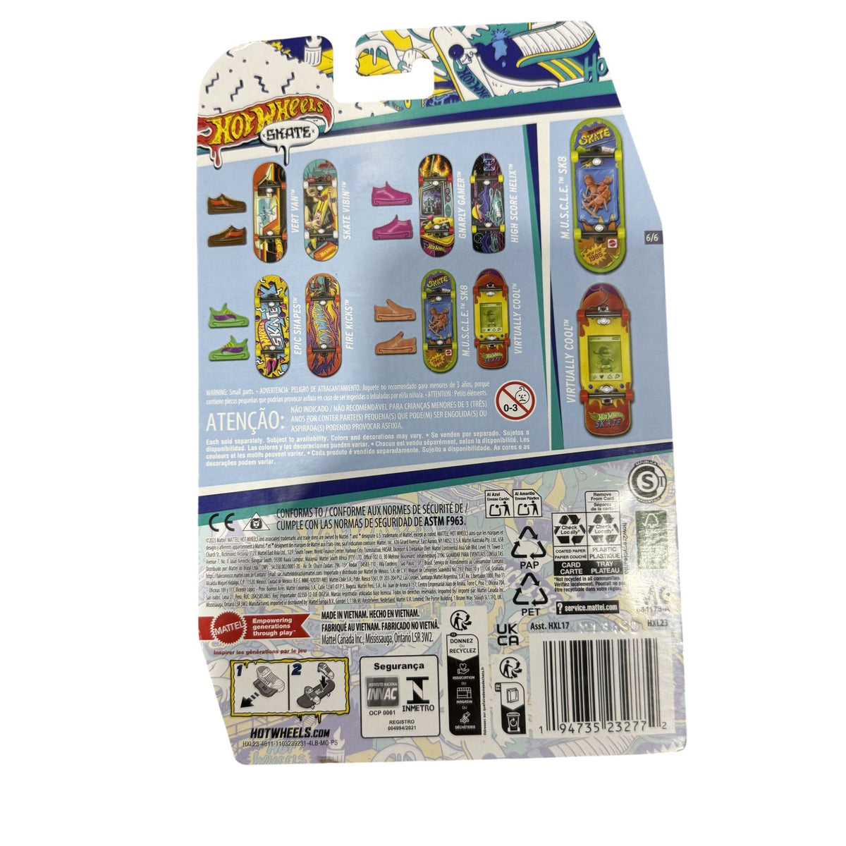 Hot Wheels Skate Fingerboard 2-Pack With Shoes - Cool Cassette & Virtually Cool Designs - Ages 5+
