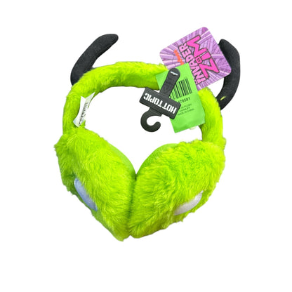 Zim 3D Plush Earmuffs With Alien Design In Green For Adults & Teens