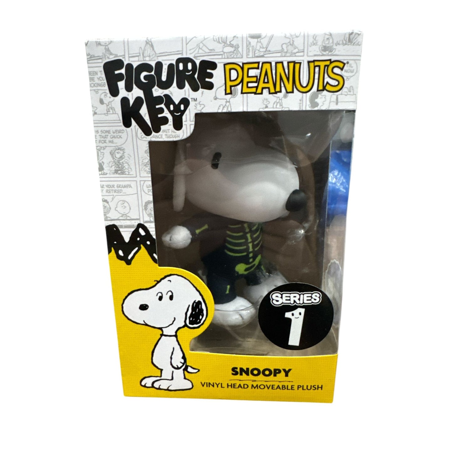 Figure Key Peanuts Snoopy Vinyl Head Moveable Plush Series 1 Collectible Toy In Box 4.5" H