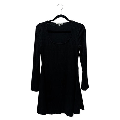 Tash + Sophie Black Long Sleeve Scoop Neck Knit Dress L Made In USA