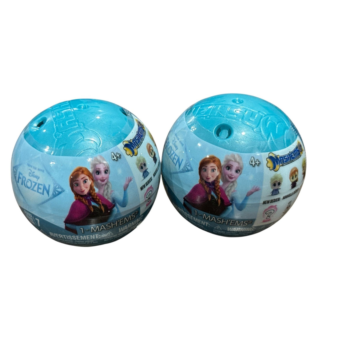 Set of 2 Disney Frozen Series 7 Mash’Ems Collectible Surprise Ball Toy Set Super Squishy Ages 4+