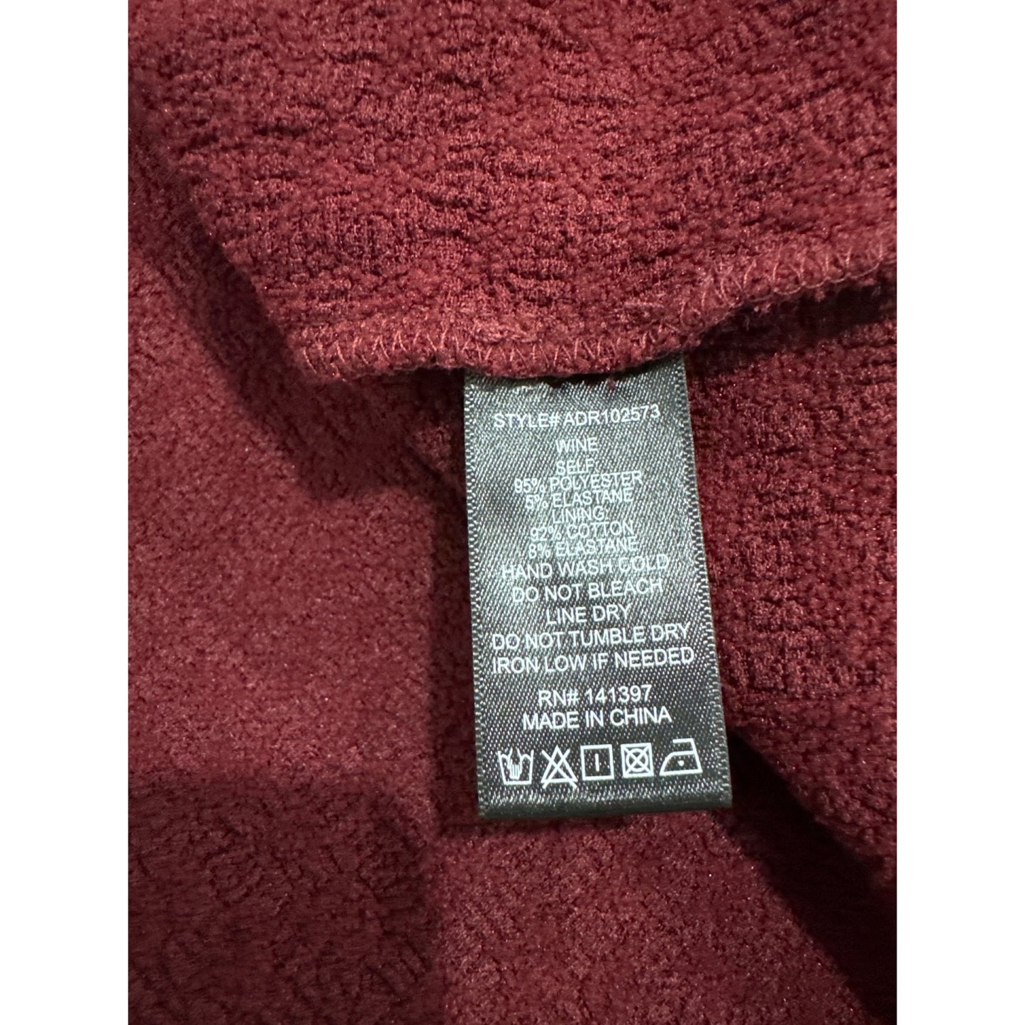 Astr The Label - Burgundy Textured Knit Knot Front Off the Shoulder Long Sleeve Midi Dress Size M