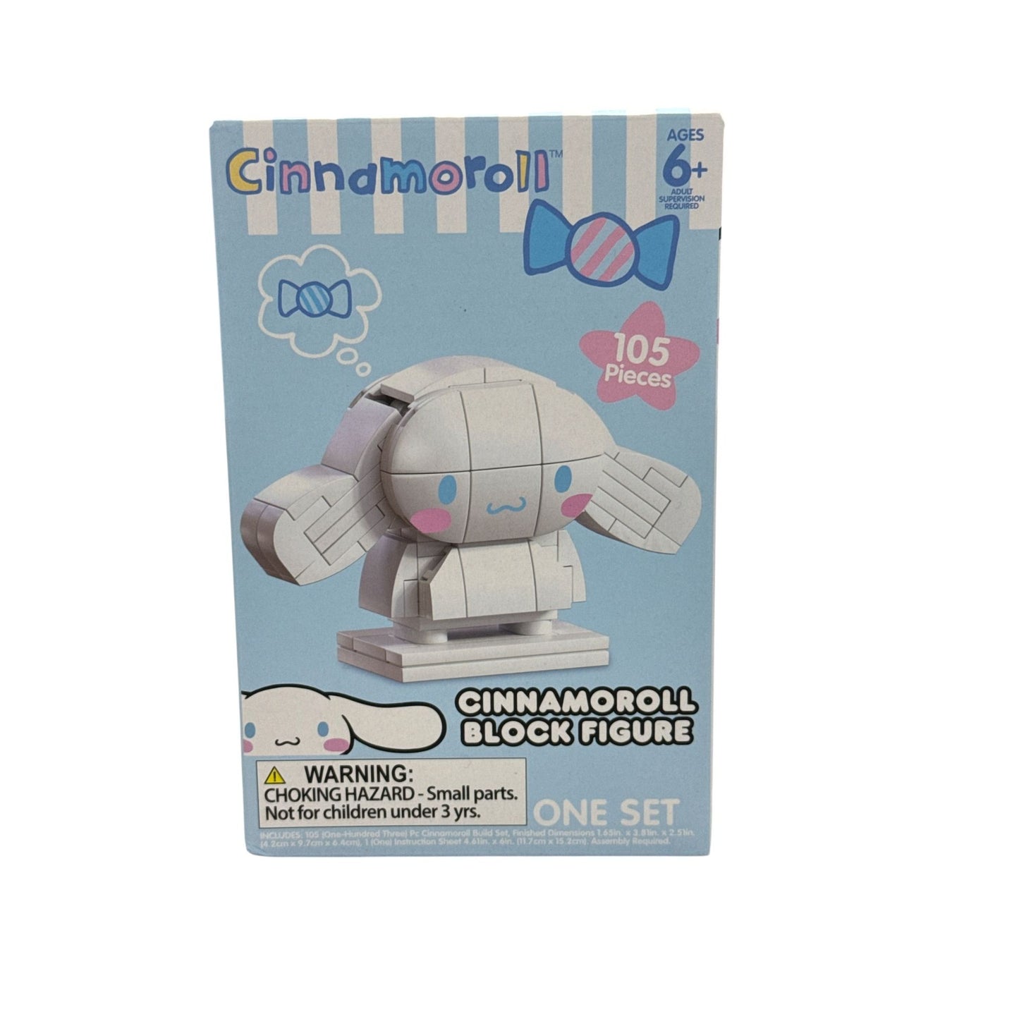 Sanrio Cinnamoroll Gift Set With Towel Block Figure Flower Building Set & Dual Port Wall Charger