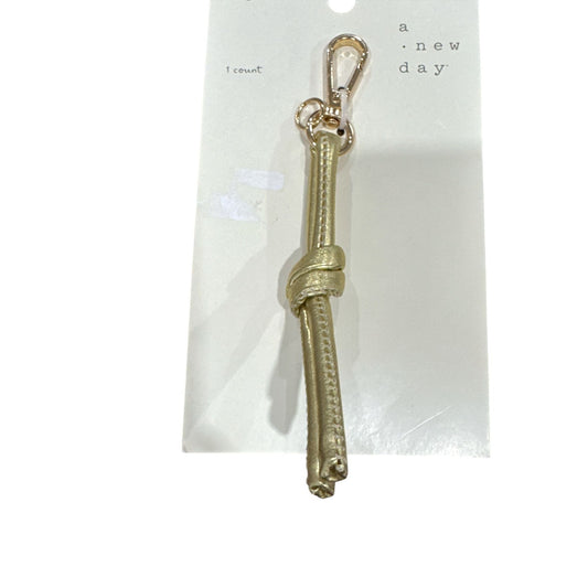 Set Of 2 Keychains: A New Day Gold Knot Bag Charm & Universal Thread Sweet Relish Keychain