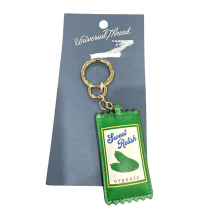 Set Of 2 Keychains: A New Day Gold Knot Bag Charm & Universal Thread Sweet Relish Keychain