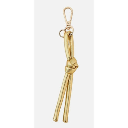 Set Of 2 Keychains: A New Day Gold Knot Bag Charm & Universal Thread Sweet Relish Keychain