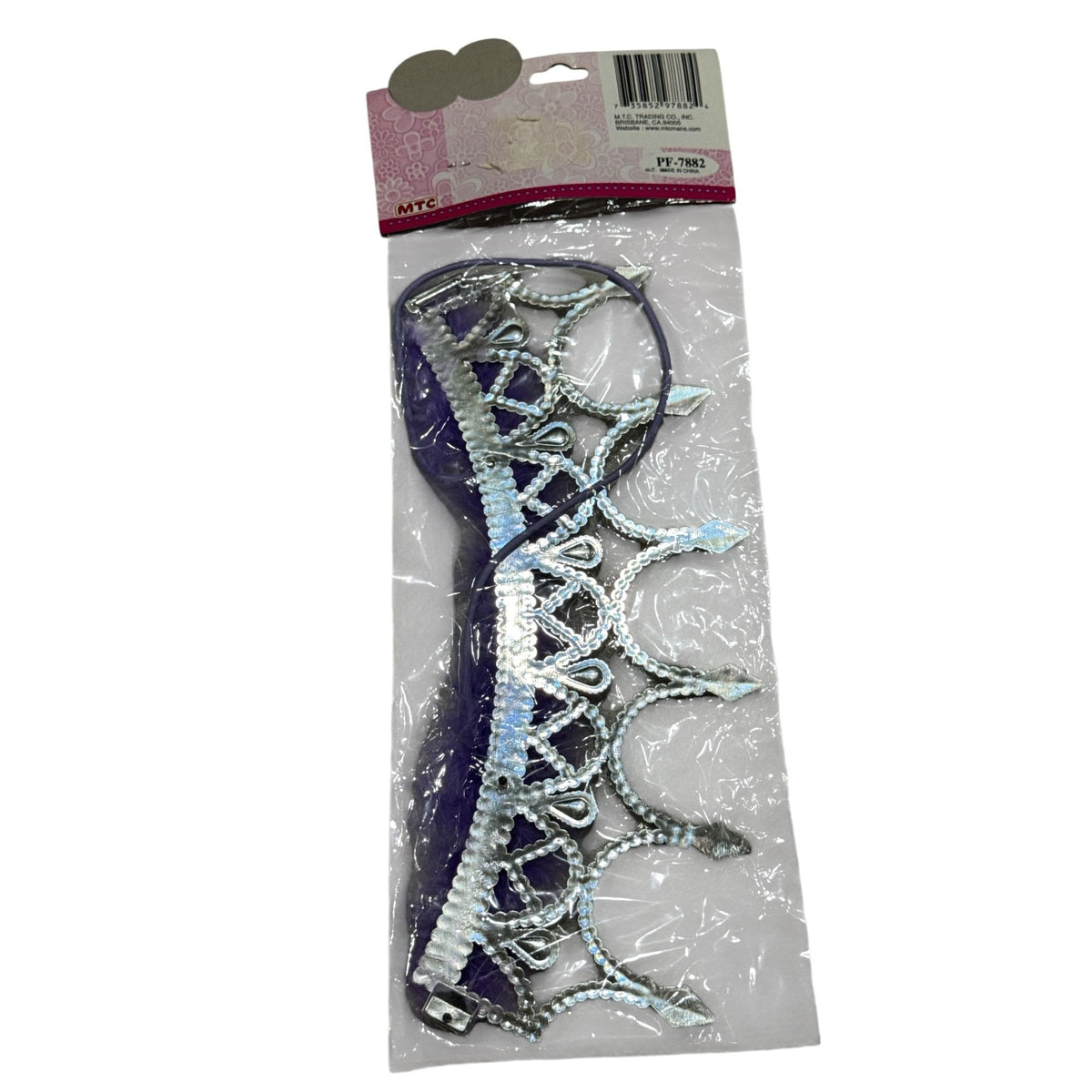 Feather Crown (Set Of 4) 3 Silver & 1 Silver With Purple  Dress-Up Accessories For Kids