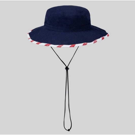 Wemco Reversible Americana Boonie Hat With Stars & Stripes Pattern Adjustable Chin Strap One Size Cotton