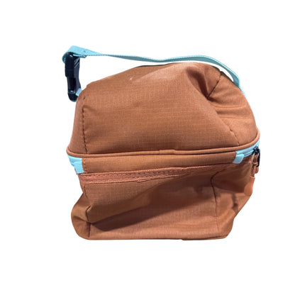 Embark Insulated Lunch Bag With Adjustable Strap & Zip Closure In Orange & Aqua