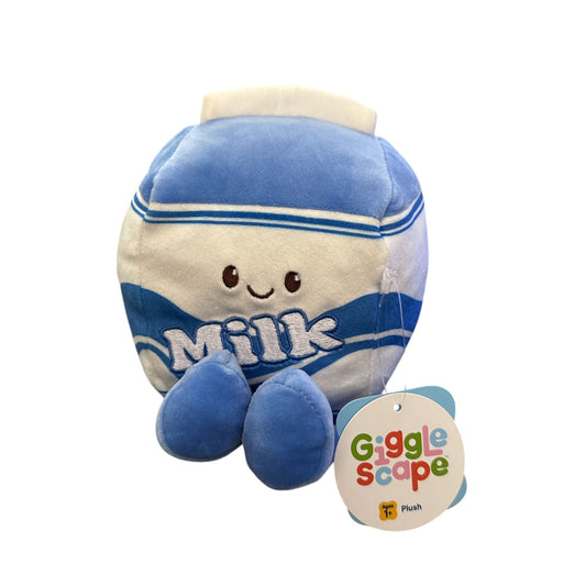 Milk Carton Plush Toy By Giggle Scape - Cute Blue & White Design