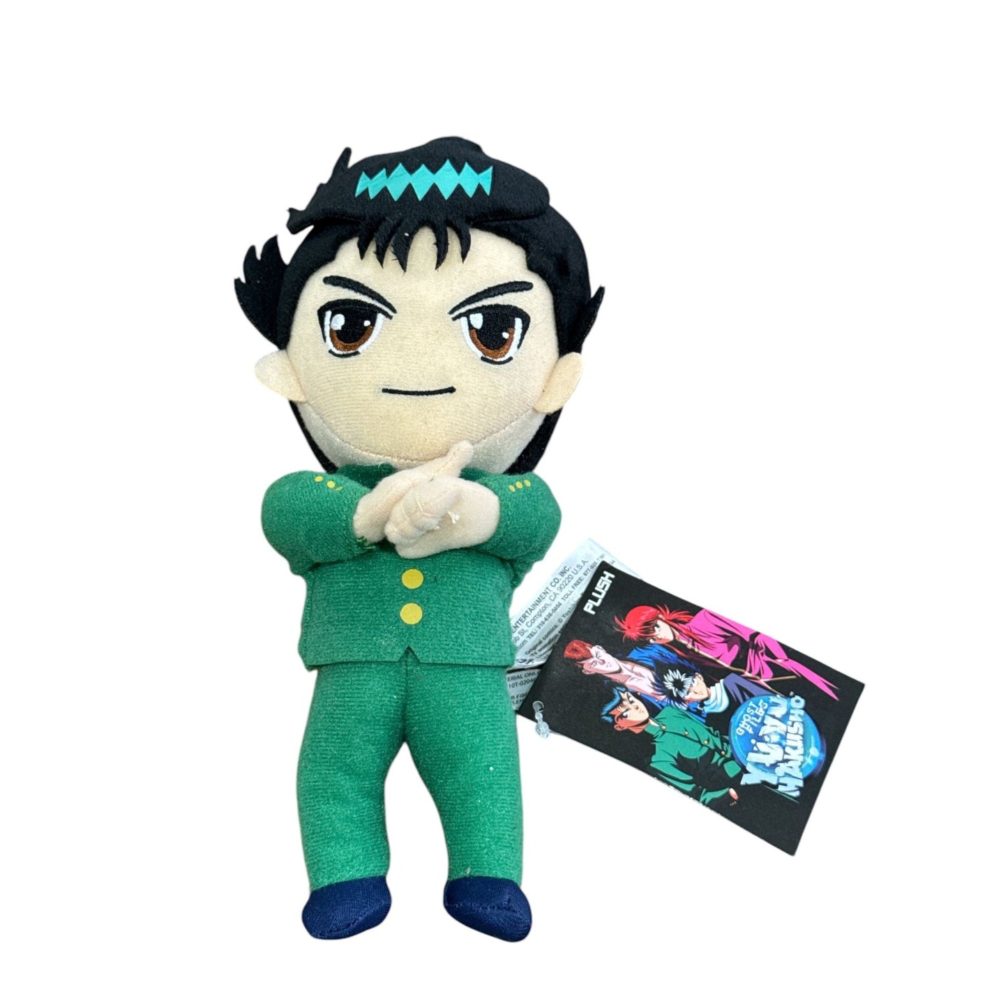Yu Yu Hakusho Kuwabara Plush Doll Funimation Collectible 7" Green Outfit New With Tags