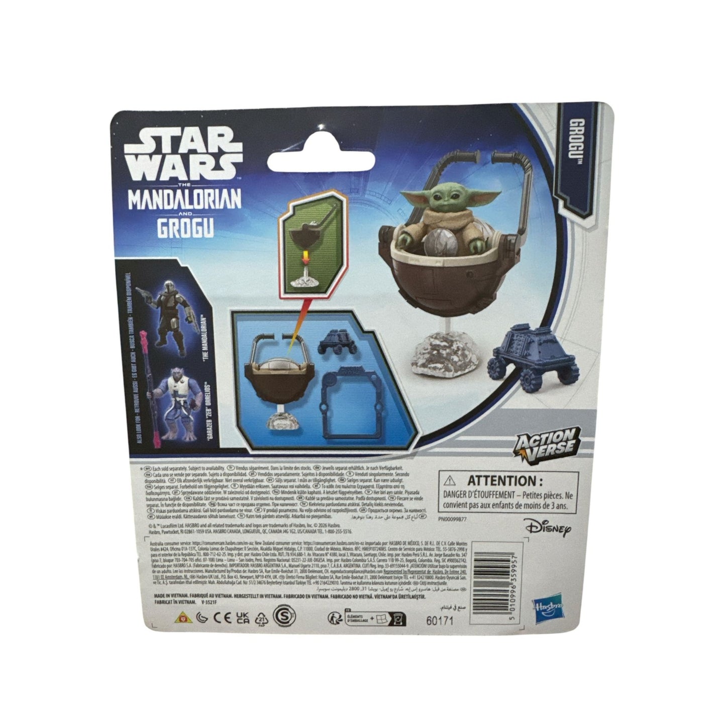 Star Wars The Mandalorian Grogu Action Figure Set By Hasbro 4+
