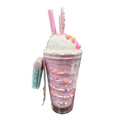 Hot Focus Ice Cream Hydration Cup With Glow-In-The-Dark Tattoos - Pink Sprinkles Design - Ages 5+