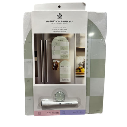 Magnetic Planner Set U Brands Dry Erase To-Do & Weekly Format Includes Marker & Magnet Easy Mounting 11"x14" & 7"x14"