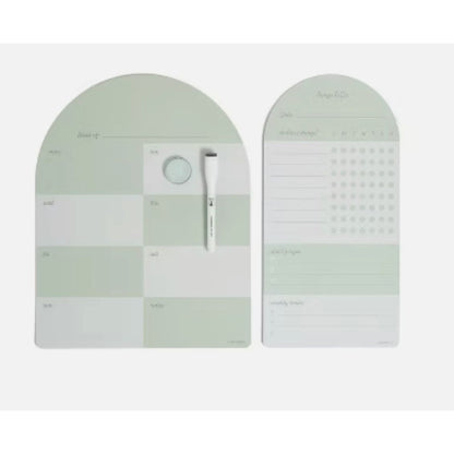 Magnetic Planner Set U Brands Dry Erase To-Do & Weekly Format Includes Marker & Magnet Easy Mounting 11"x14" & 7"x14"