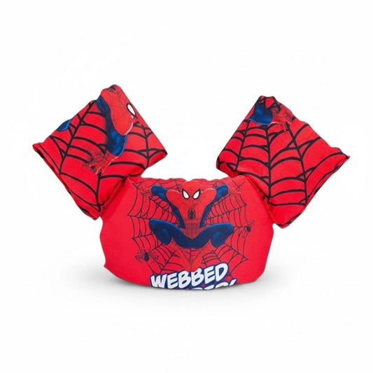 Spider-Man Kids Swim Vest With Arm Floats - 30-55lbs Buoyancy Aid For Ages 2-6 Years - Red Webbed Design