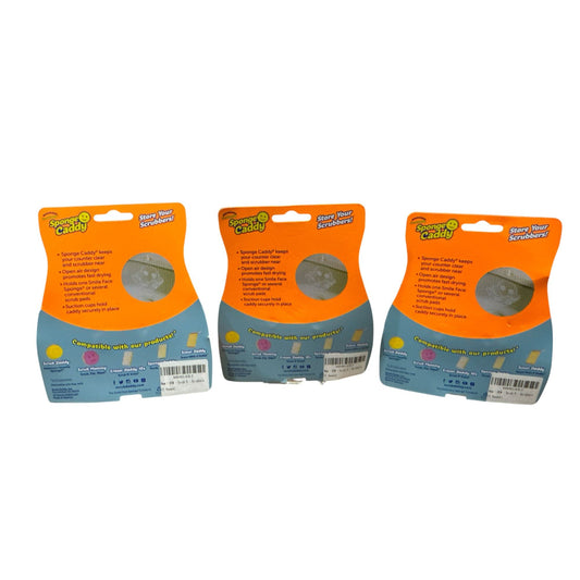 Sponge Caddy Universal Sponge Holder By Scrub Daddy - 3 Pack For Draining & Storage