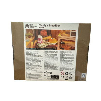 DIY Miniature House Kit Teddys Breadbox Bakery With LED Lights 105 Pcs By Rolife For Ages 14+