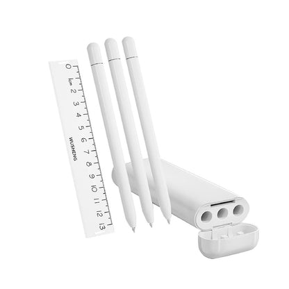 IMIUUC Minimalist And Portable High-Appearance Three-Pen & Ruler Stationery Box