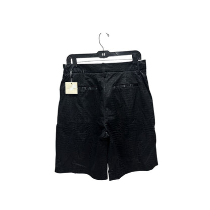Favorite Daughter The Favorite Short In Black Croc-Embossed Faux Leather Size 29