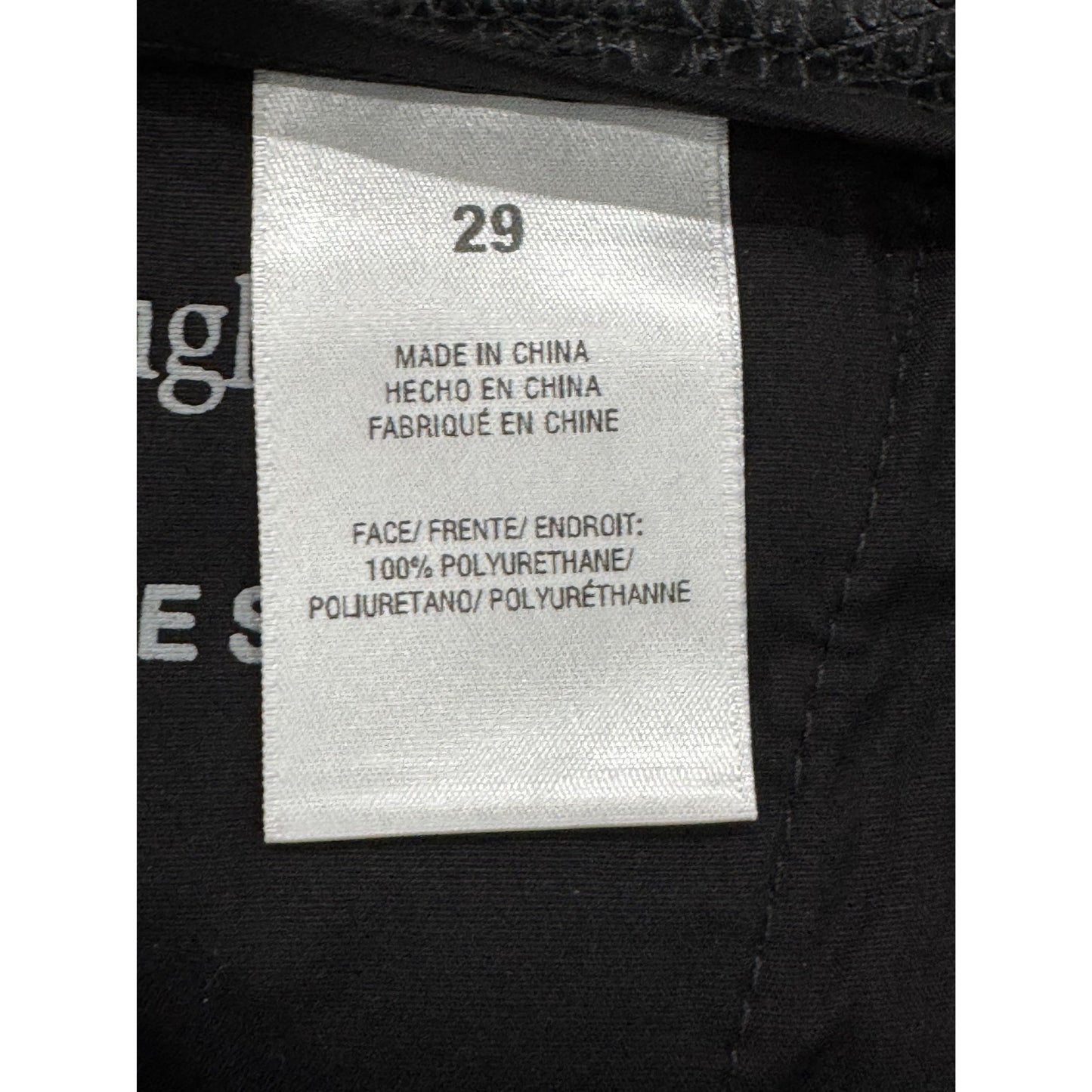 Favorite Daughter The Favorite Short In Black Croc-Embossed Faux Leather Size 29