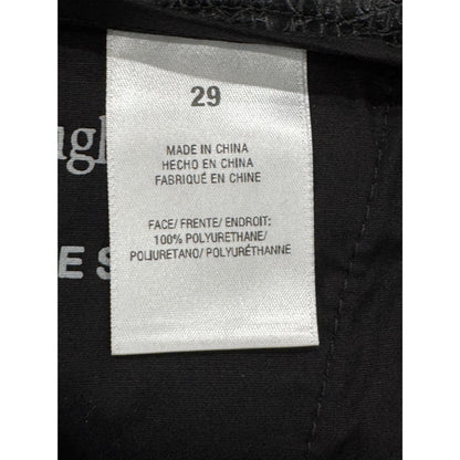 Favorite Daughter The Favorite Short In Black Croc-Embossed Faux Leather Size 29