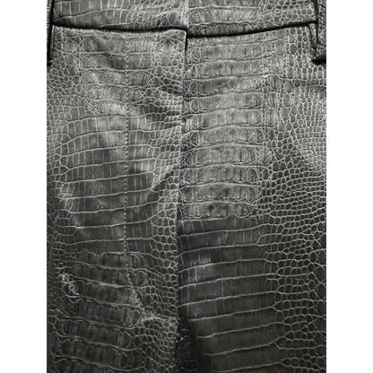 Favorite Daughter The Favorite Short In Black Croc-Embossed Faux Leather Size 29