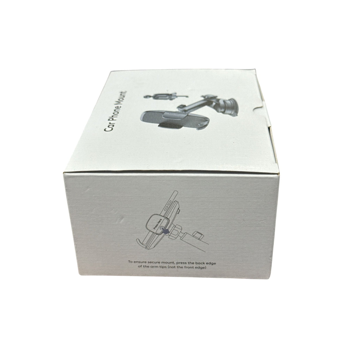 Car Phone Mount With Adjustable Arm & Secure Suction Cup For Dashboard & Windshield Use