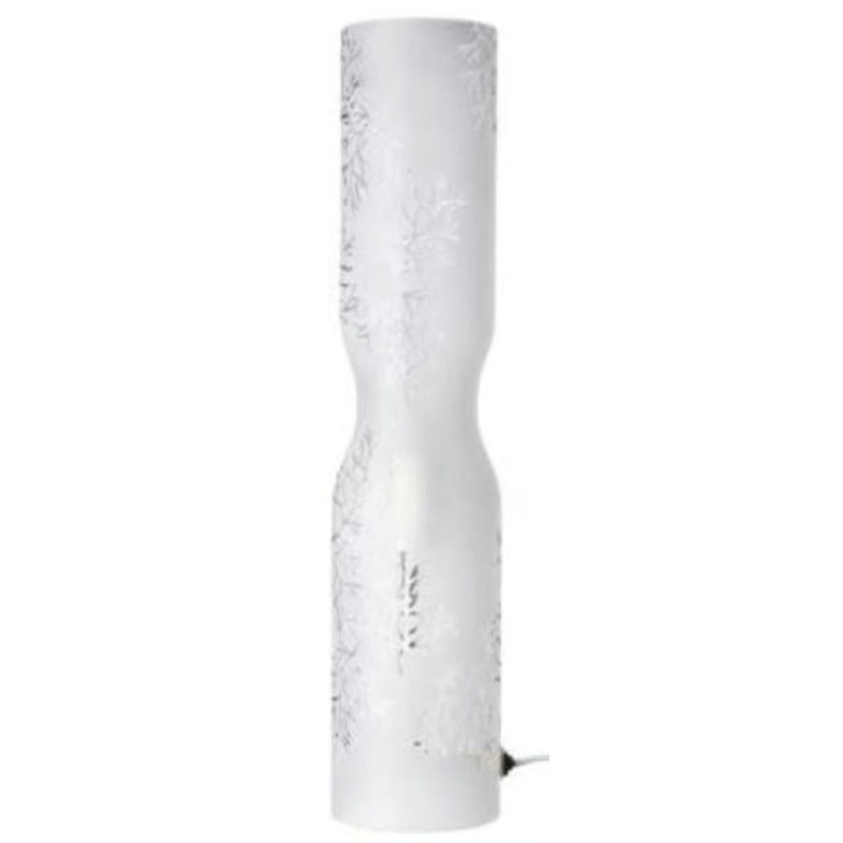 Vintage 18" IKEA Smärt Cylindrical frosted glass table lamp designed by Michiko Nakata