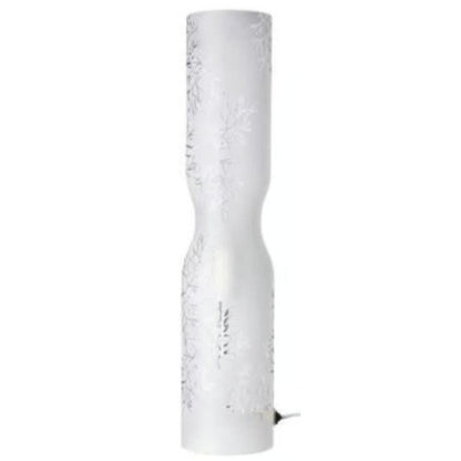 Vintage 18" IKEA Smärt Cylindrical frosted glass table lamp designed by Michiko Nakata