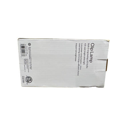 Room Essentials White Clip Table Lamp With Flexible Neck & Built-In LED Bulb