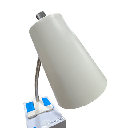 Room Essentials White Clip Table Lamp With Flexible Neck & Built-In LED Bulb
