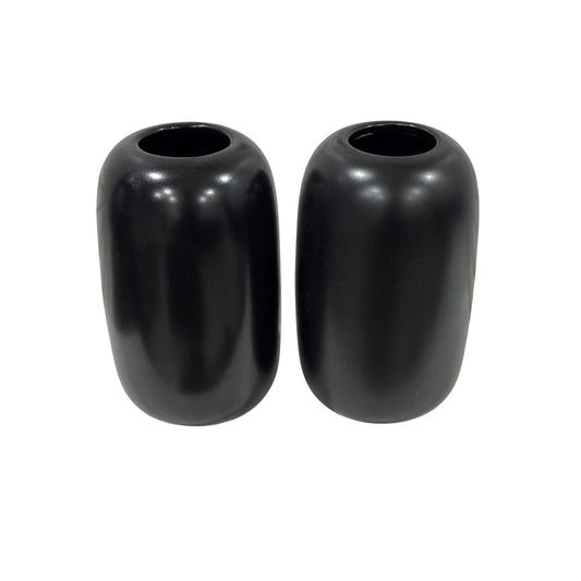 Room Essentials - Black Ceramic Pill Decorative Modern Minimalist Vases Set of 2
