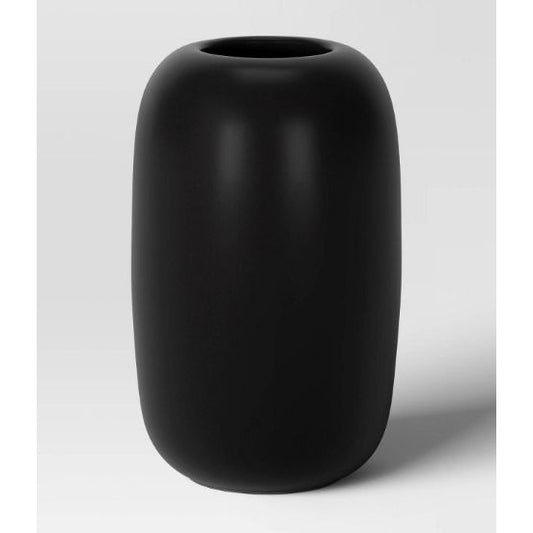 Room Essentials - Black Ceramic Pill Decorative Modern Minimalist Vases Set of 2