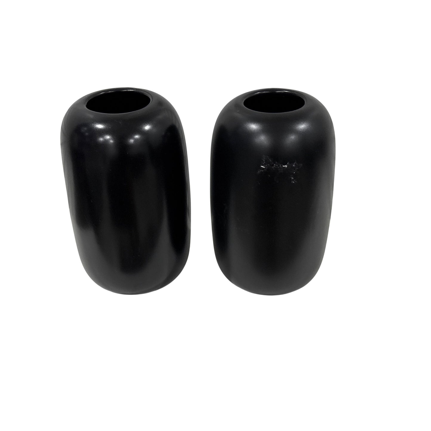 Room Essentials - Black Ceramic Pill Decorative Modern Minimalist Vases Set of 2