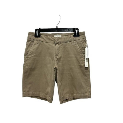 CASLON Women's Khaki Bermuda Shorts With Stretch Fabric & Belt Loops Size 00