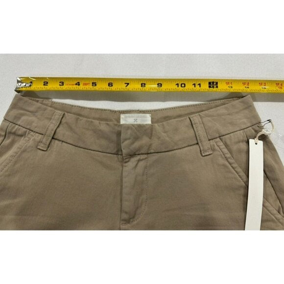 CASLON Women's Khaki Bermuda Shorts With Stretch Fabric & Belt Loops Size 00