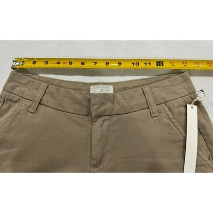CASLON Women's Khaki Bermuda Shorts With Stretch Fabric & Belt Loops Size 00