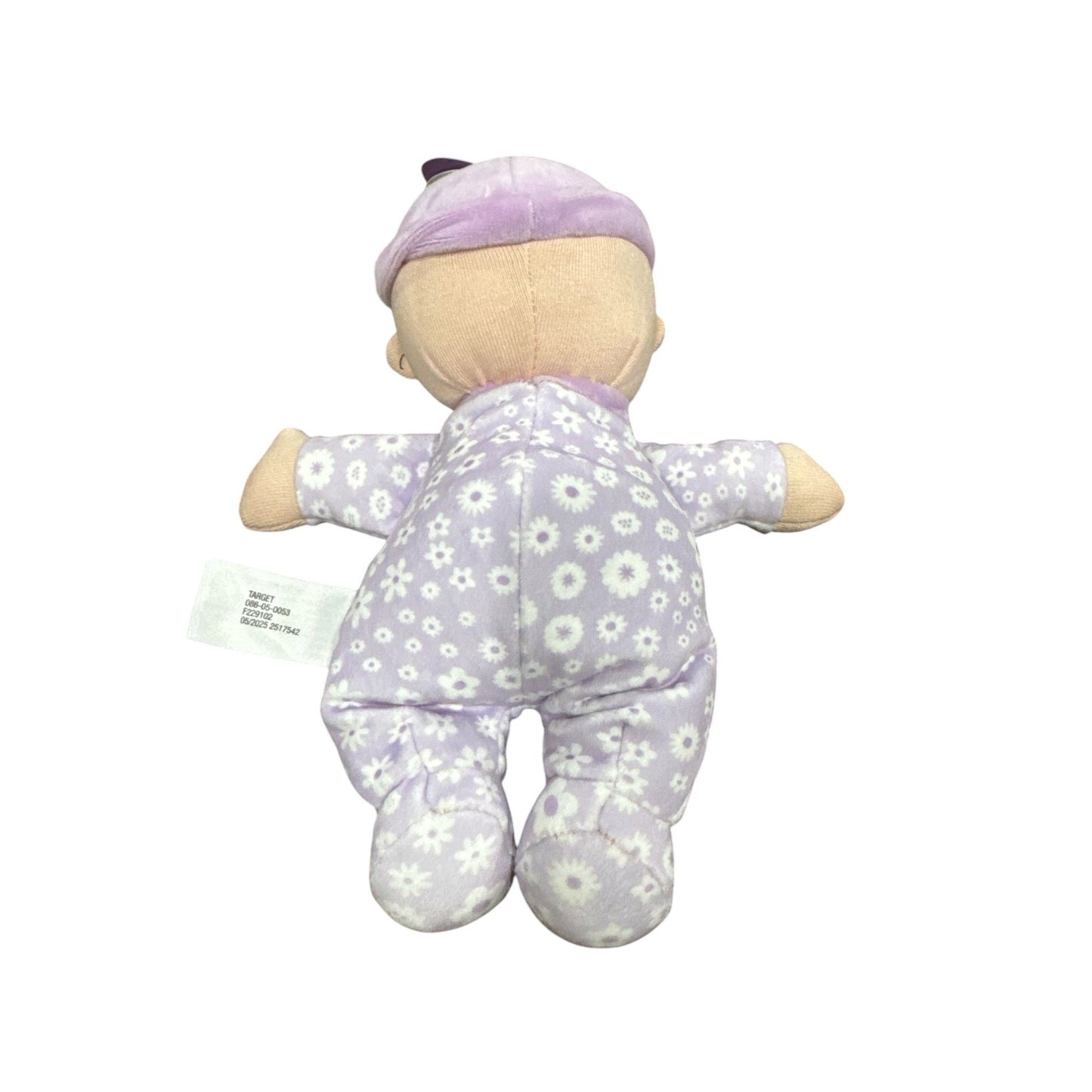 Giggle Scape Soft Little Baby Doll Lavender Floral Pajamas Plush Toy