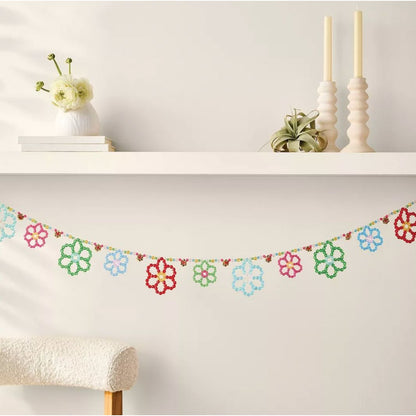 Beaded Garland & Acrylic Suncatcher Craft Kits By Mondo Llama - DIY Art Projects With Beads Gold Chain Pre-Cut Designs & Tools