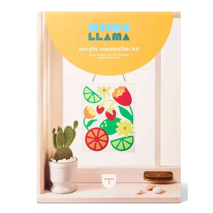 Beaded Garland & Acrylic Suncatcher Craft Kits By Mondo Llama - DIY Art Projects With Beads Gold Chain Pre-Cut Designs & Tools