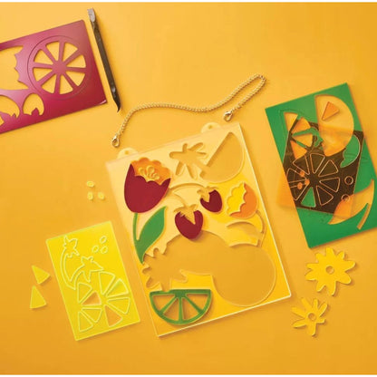Beaded Garland & Acrylic Suncatcher Craft Kits By Mondo Llama - DIY Art Projects With Beads Gold Chain Pre-Cut Designs & Tools