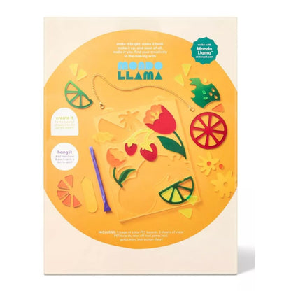 Beaded Garland & Acrylic Suncatcher Craft Kits By Mondo Llama - DIY Art Projects With Beads Gold Chain Pre-Cut Designs & Tools