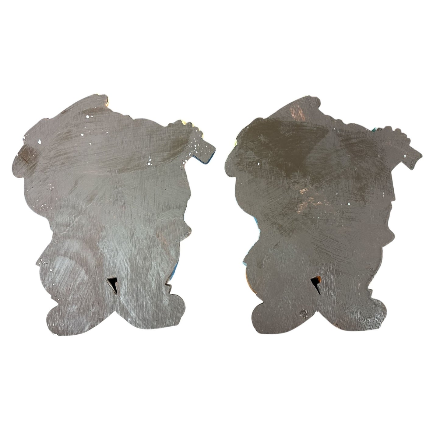 Set of 2 Garden Gnome Decor for Outside-10 High X 9" Wide Stepping Stone-Lying Dwarf Statue Gets Stomped with Footprint, Unique Funny Patio