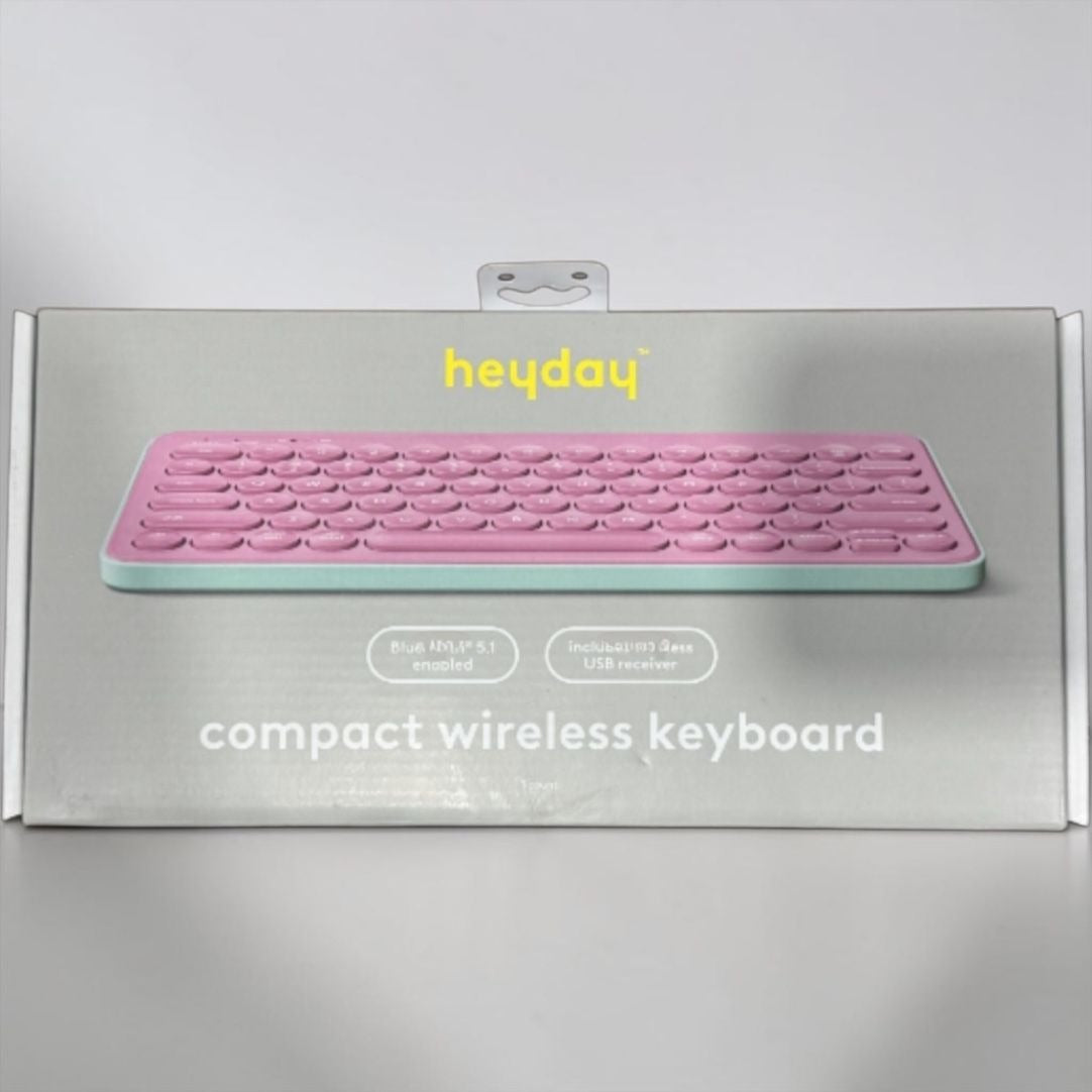 Heyday Compact Wireless Keyboard, Mouse Pad, Charging Cable, Keychain Holder & More 7pcs Accessories Gift Set