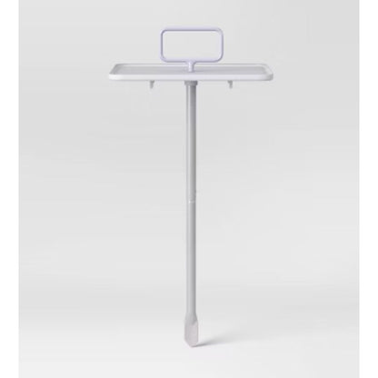 Sun Squad Outdoor Stake Table For Sand Or Sod Compact Portable Easy Storage White