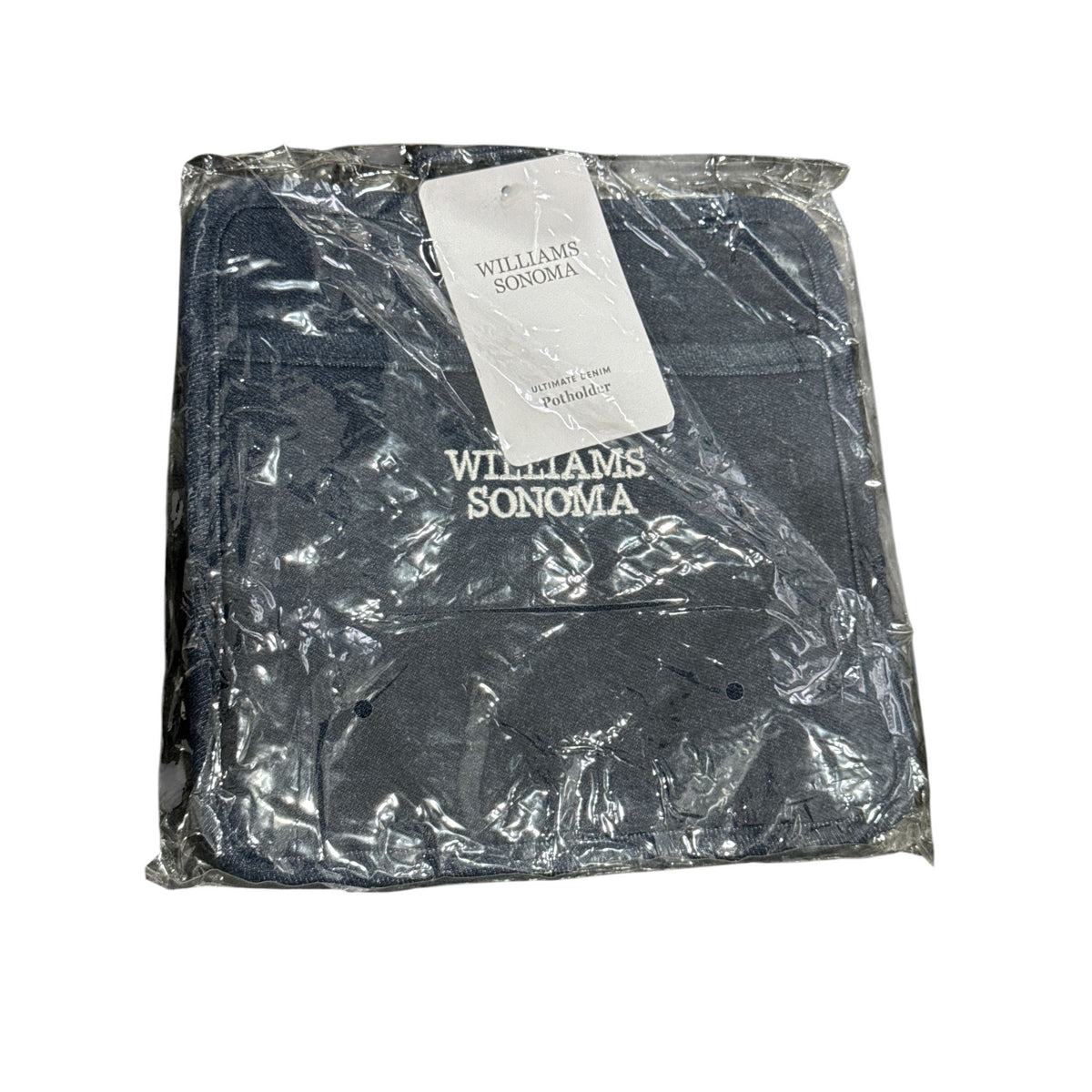 Williams Sonoma Ultimate Denim Potholder - Blue Cotton Quilted Heat-Resistant Kitchen Tool