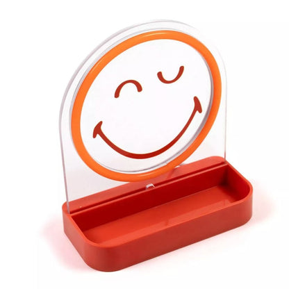 SmileyWorld LED Light-Up Desk Tray With USB Power - Red & Orange