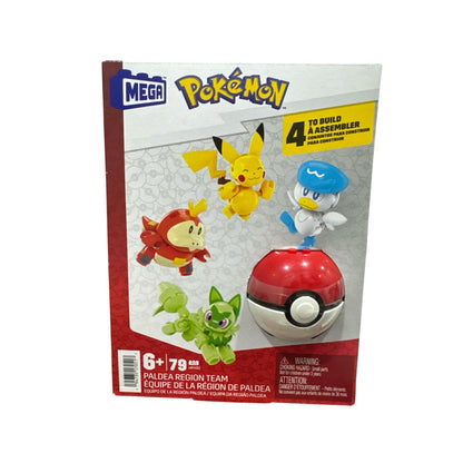 Mega Pokémon Paldea Region Team Building Set 79 Pieces Pikachu & Friends Ages 6+ Includes Poké Ball