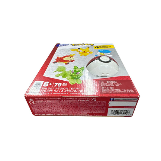 Mega Pokémon Paldea Region Team Building Set 79 Pieces Pikachu & Friends Ages 6+ Includes Poké Ball